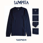 Hollister Essential Long-Sleeve T-Shirt - Navy Blue | USA Import
