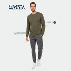 Hollister Essential Long-Sleeve T-Shirt - Army Green | USA Import