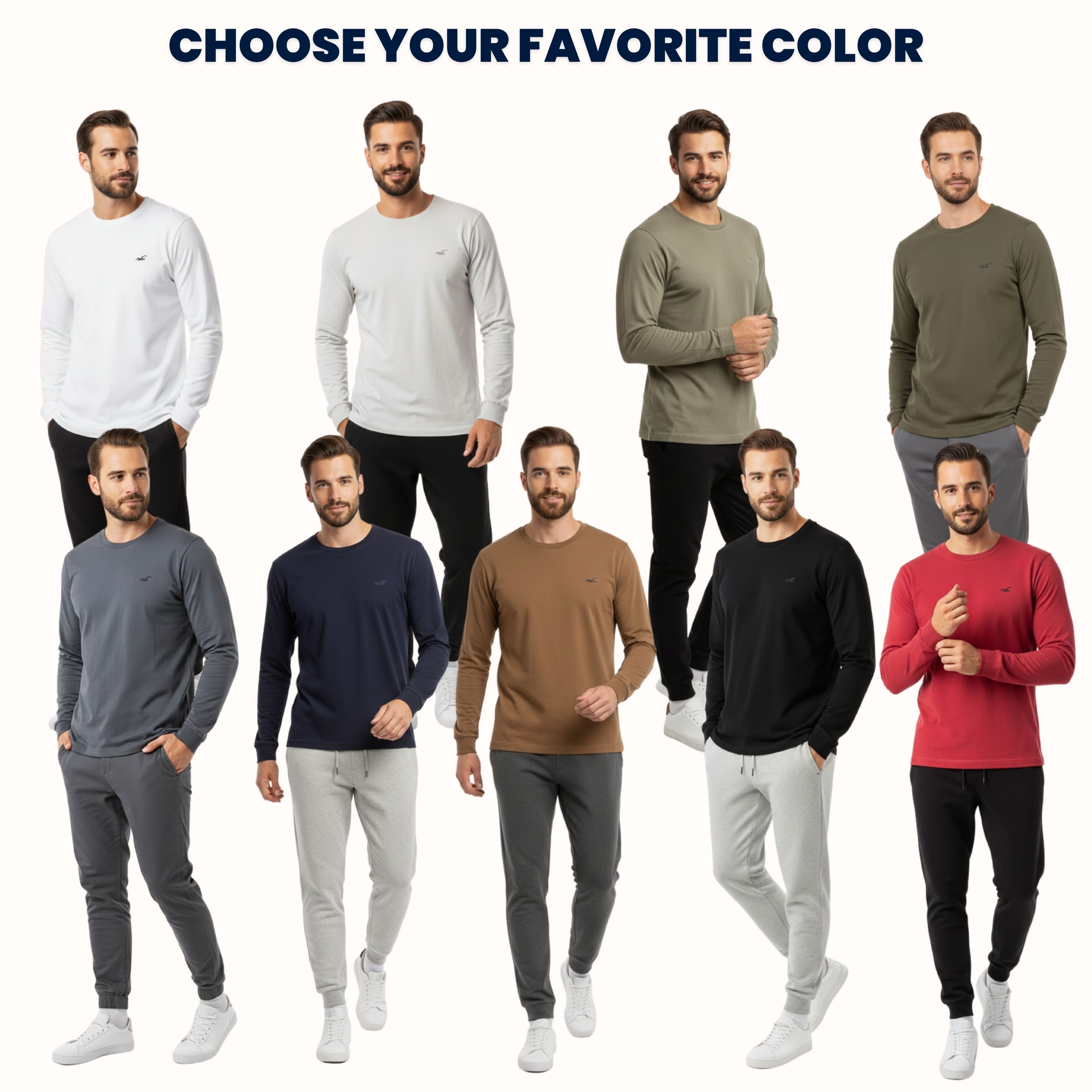 Hollister Long-Sleeve T-Shirt - 9 Colors | USA Import