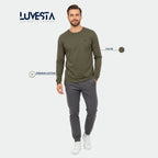 Hollister Essential Long-Sleeve T-Shirt - Army Green | USA Import