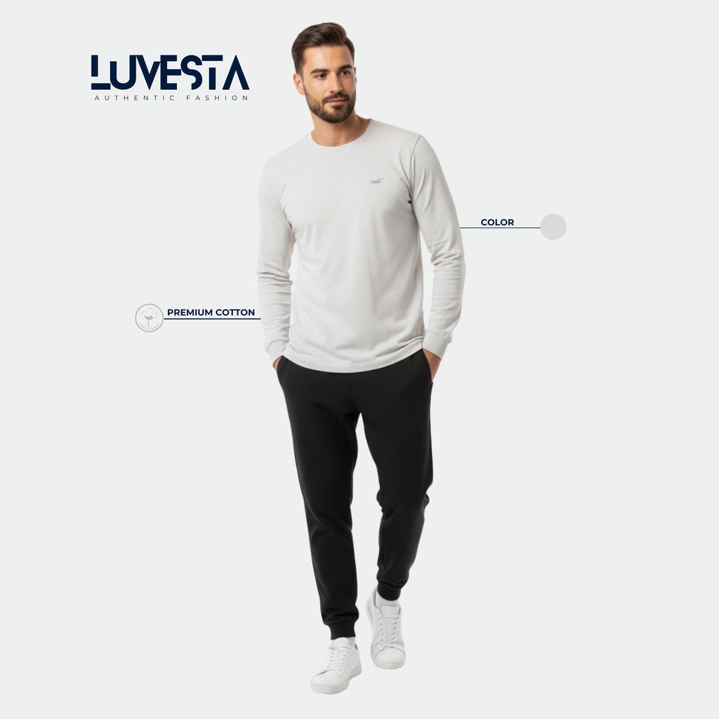 Hollister Essential Long-Sleeve T-Shirt - Classic Gray | USA Import