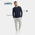 Hollister Essential Long-Sleeve T-Shirt - Navy Blue | USA Import