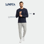 Hollister Essential Long-Sleeve T-Shirt - Navy Blue | USA Import