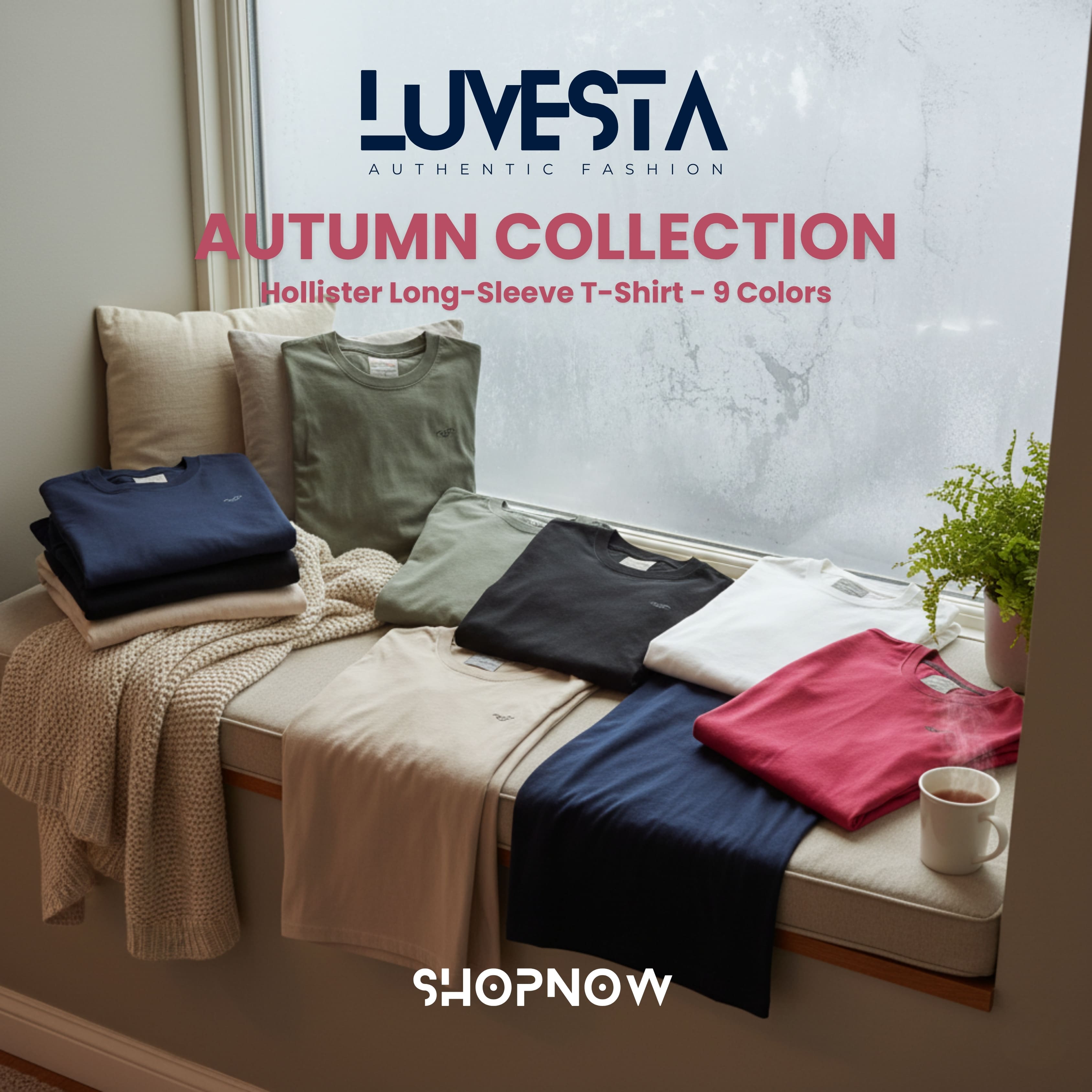 Hollister Long-Sleeve T-Shirt - 9 Colors | USA Import