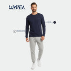 Hollister Essential Long-Sleeve T-Shirt - Navy Blue | USA Import