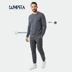 Hollister Essential Long-Sleeve T-Shirt - Charcoal Grey | USA Import