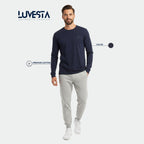 Hollister Essential Long-Sleeve T-Shirt - Navy Blue | USA Import