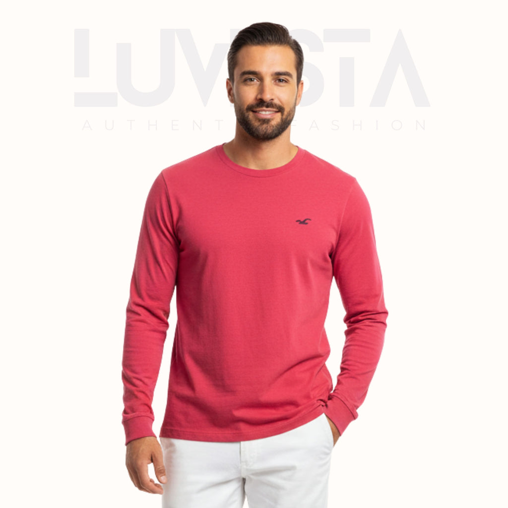 Classic Cotton Long Sleeve — Burgundy Red