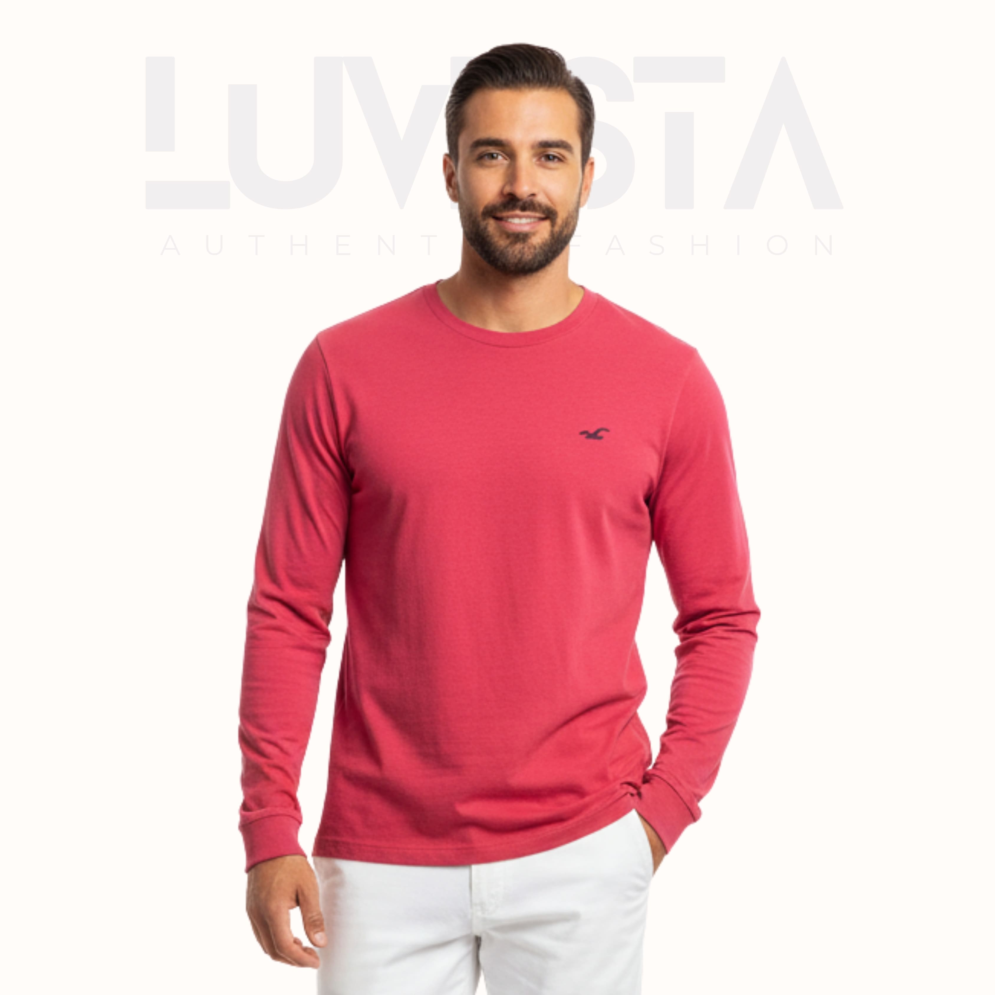 Classic Cotton Long Sleeve — Burgundy Red