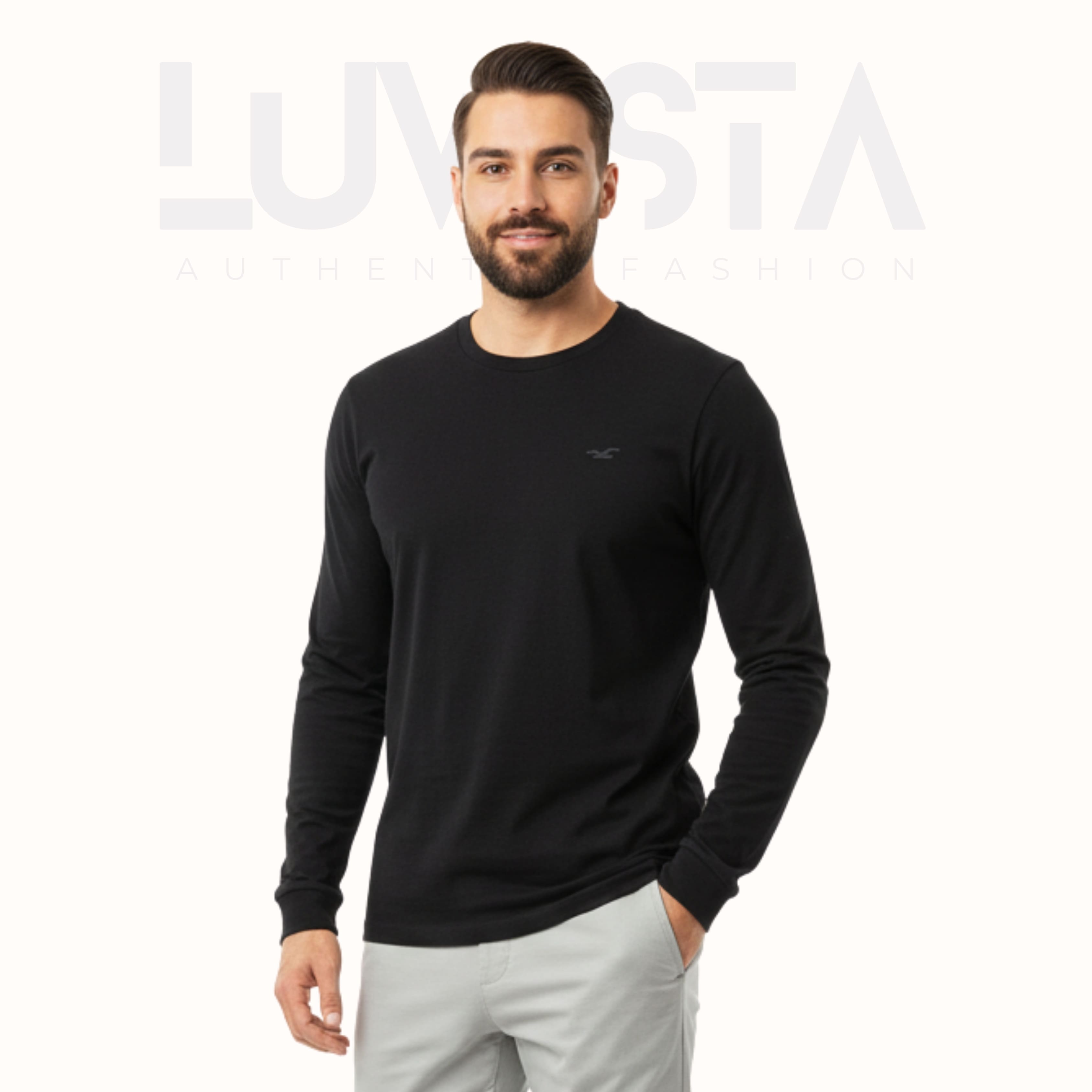 Classic Cotton Long Sleeve — Black