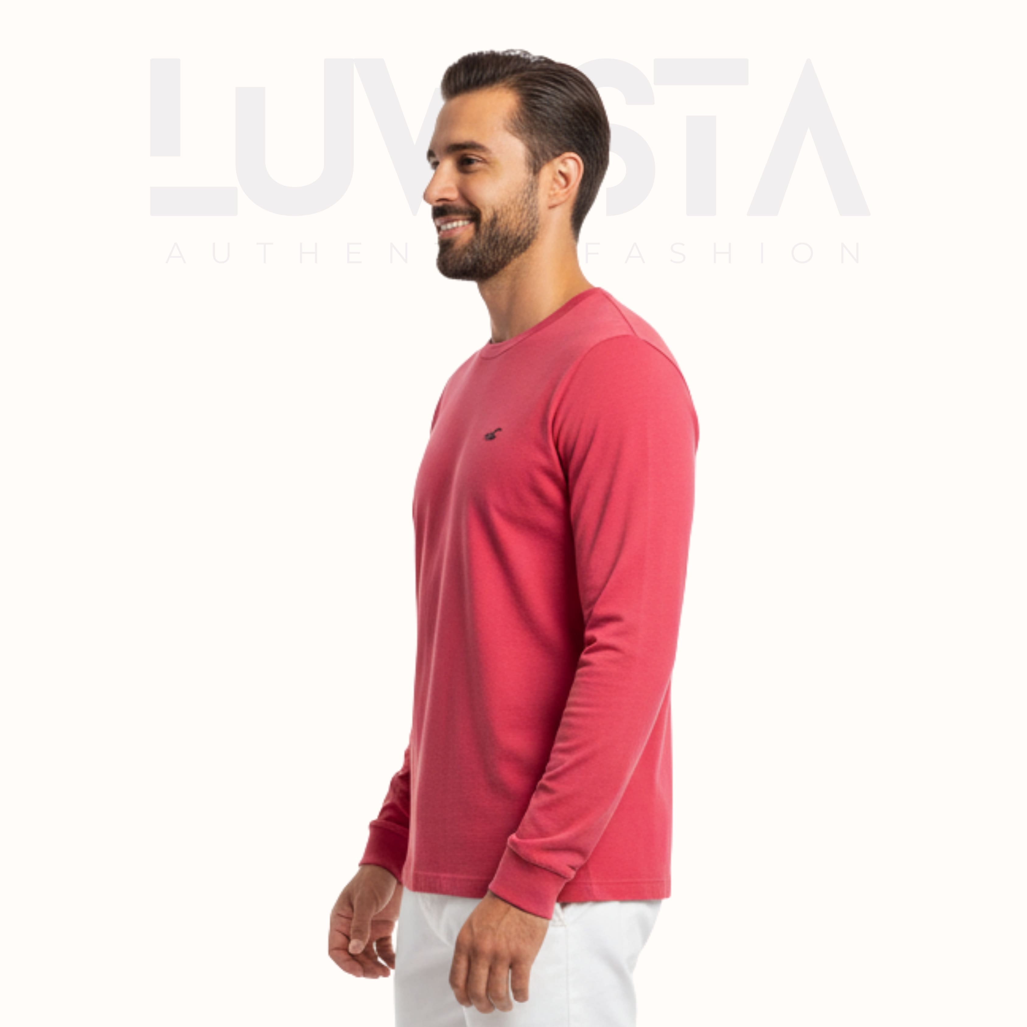 Classic Cotton Long Sleeve — Burgundy Red