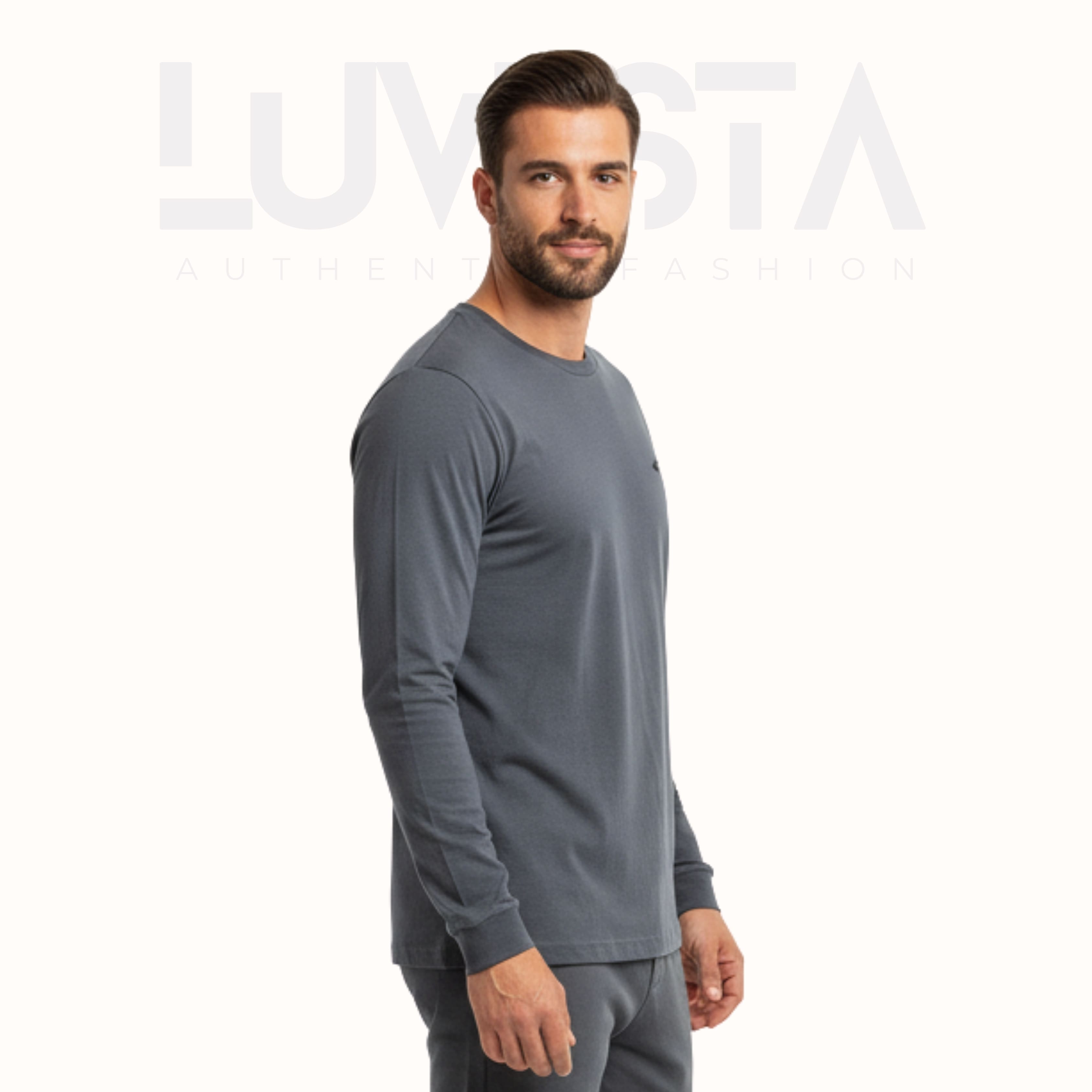Classic Cotton Long Sleeve — Charcoal Grey