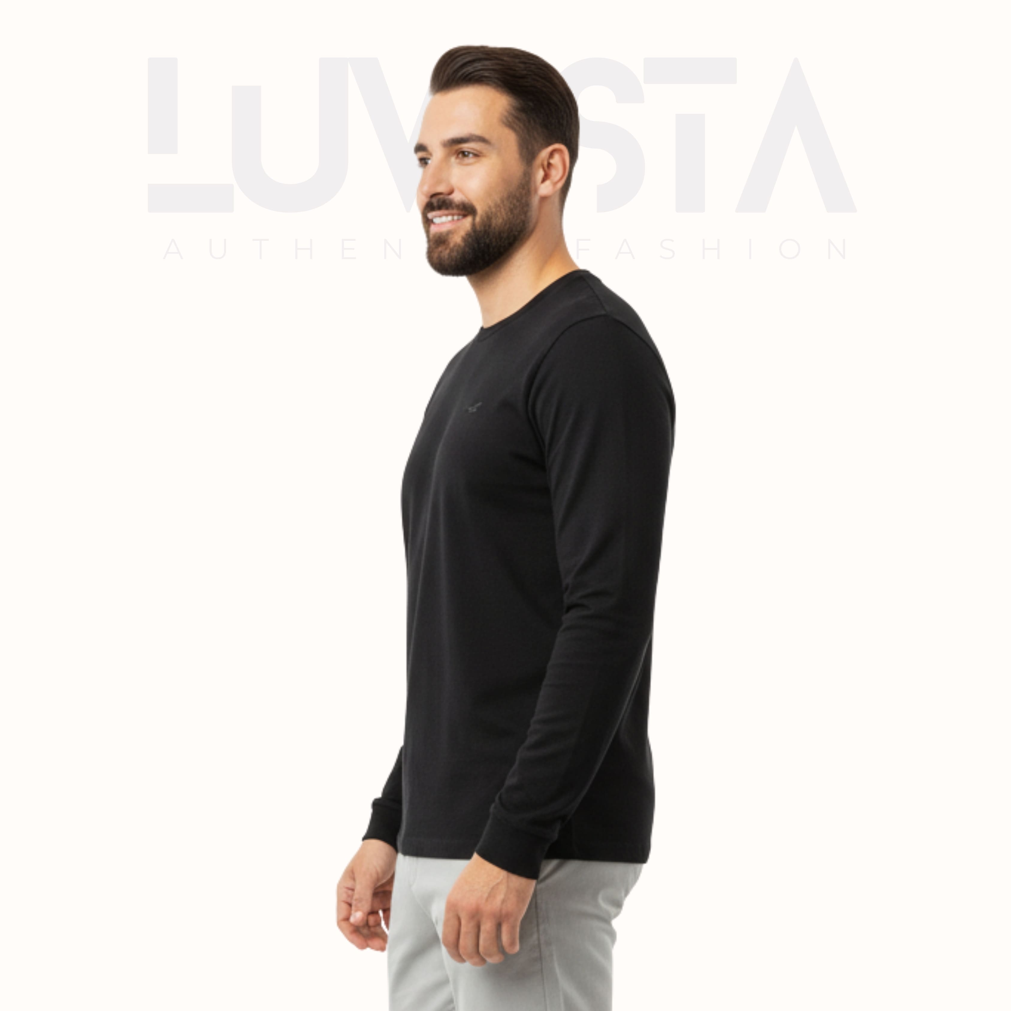 Classic Cotton Long Sleeve — Black