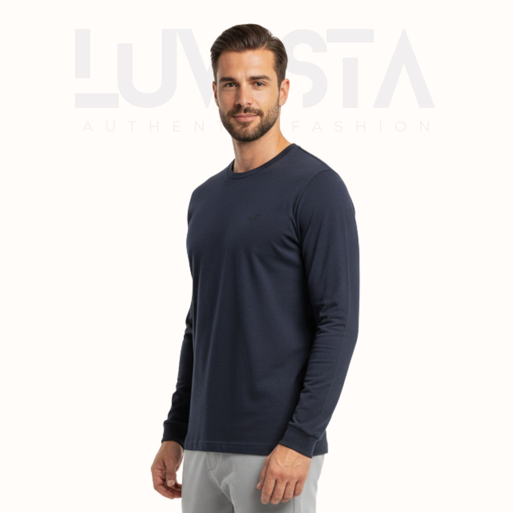 Classic Cotton Long Sleeve — Navy Blue