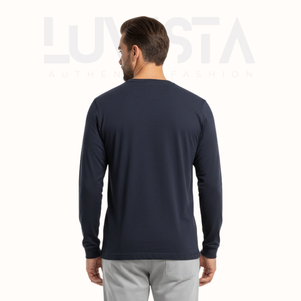 Classic Cotton Long Sleeve — Navy Blue
