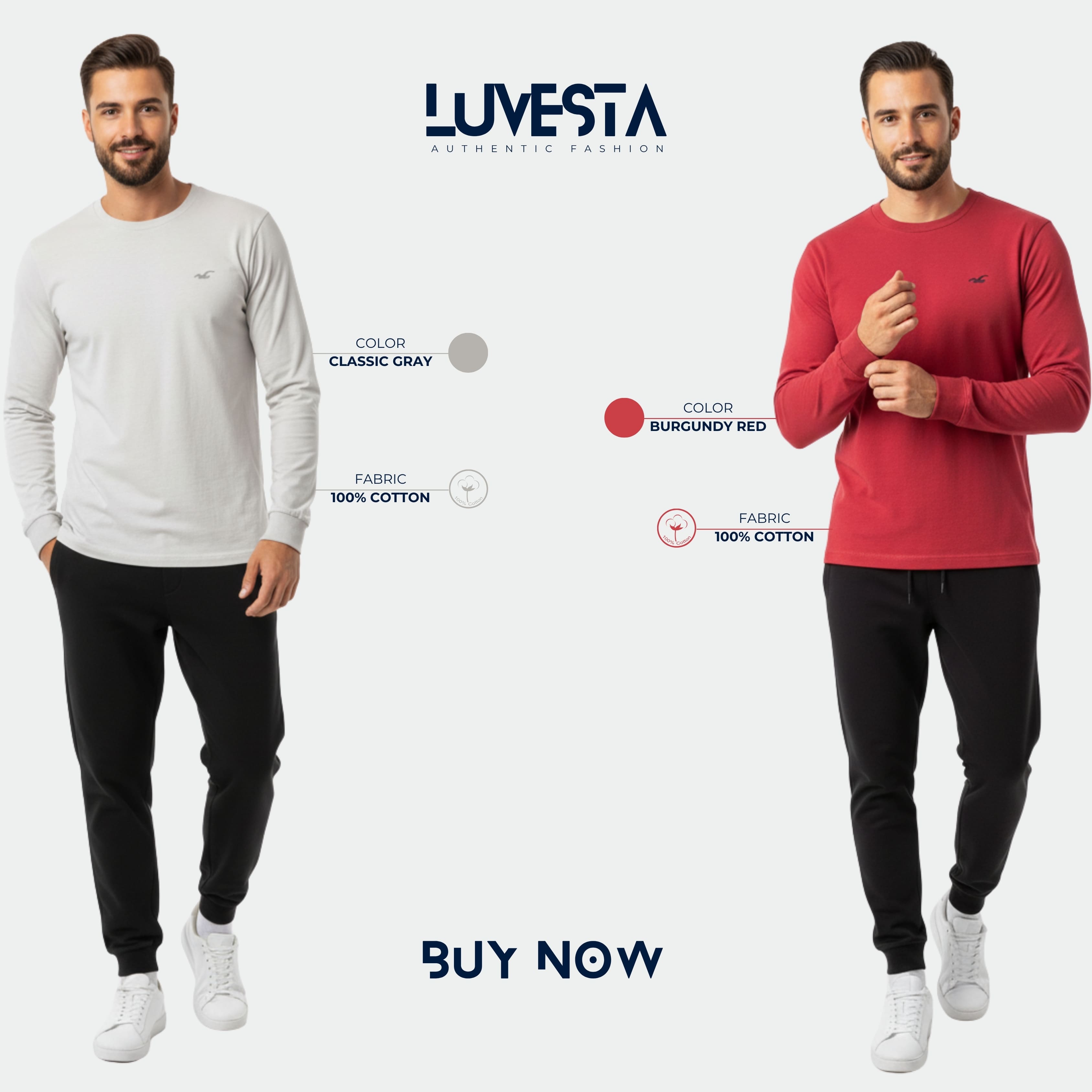 Hollister Long-Sleeve T-Shirt - 9 Colors | USA Import