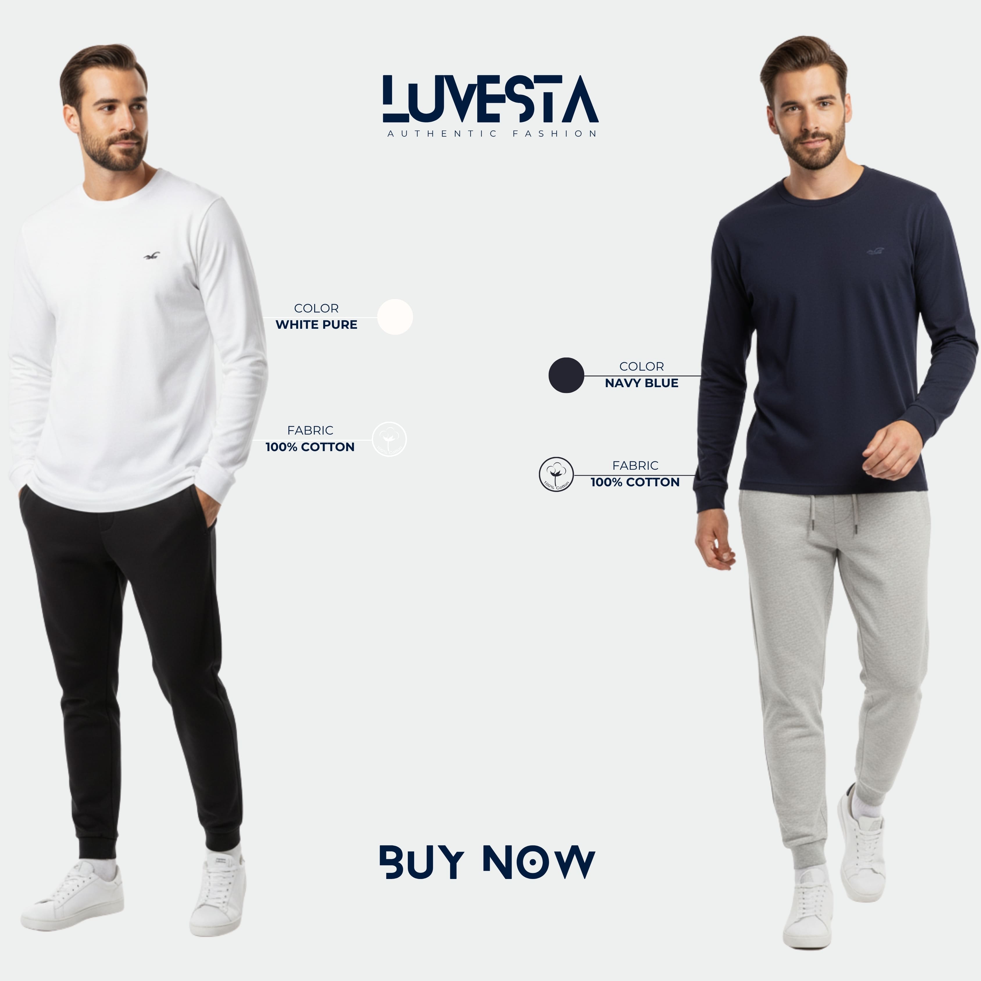 Hollister Long-Sleeve T-Shirt - 9 Colors | USA Import